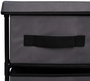 vidaXL Szafka z 6 szufladami, 55x29x55 cm, szara, stal - Szafki do salonu - miniaturka - grafika 7