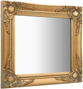 vidaXL Lustro ścienne w stylu barokowym, 50x50 cm, złote - Lustra - miniaturka - grafika 2
