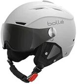 Kaski narciarskie - Bollé kask narciarski Backline z wizjerem, biały, 56-58 cm 30763 - miniaturka - grafika 1