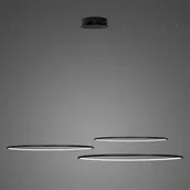 Lampy sufitowe - Altavola Design Lampa wisząca Nowoczesna lampa wisząca LED czarna Altavola okręgi ledowe LA075/CO3_80_in_4k_black LA075/CO3_80_in_4k_black - miniaturka - grafika 1