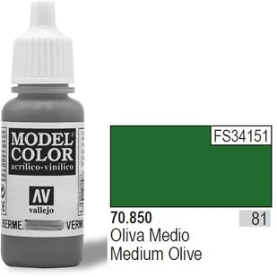 Vallejo Medium Olive MC081 70850 - Akcesoria i części modelarskie - miniaturka - grafika 2