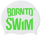 Pływanie - BornToSwim Bor NTO Swim czepek kąpielowy z silikonu do pływania nasadkę z fajnym Hai motywów, zielony, jeden rozmiar CAP-RE-U-A-O-WHI - miniaturka - grafika 1