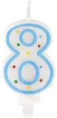 Dekoracje domu - Fackelmann Świeczka urodzinowa cyfra 8 osiem 52584 52584 - miniaturka - grafika 1