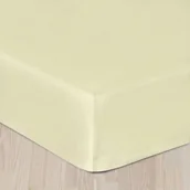 Prześcieradła - Dekoria Prześcieradło satynowe z gumką kremowe 200x220cm 748-322 - miniaturka - grafika 1