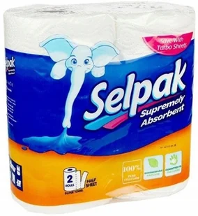 Ipek Kagit Ręcznik papierowy SELPAK Supremely Absorbent, biały, 2 szt. - Ręczniki papierowe - miniaturka - grafika 2