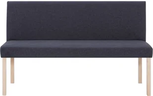 vidaXL Ławka, 139,5 cm, ciemnoszara, poliester vidaXL - Ławki do przedpokoju - miniaturka - grafika 12