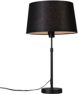 Lampy stojące - QAZQA Lampa stołowa regulowana czarna klosz czarny 35cm - Parte - miniaturka - grafika 1