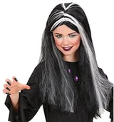 Dodatki do strojów karnawałowych - Widmann 6279S - peruka czarownicy dzieci, fluorescencyjne pasma PE914 - miniaturka - grafika 1