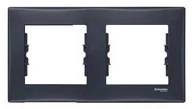 Klawisze i ramki - Schneider SEDNA Ramka podwójna pozioma grafitowa SDN5800370 - miniaturka - grafika 1