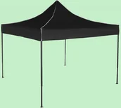 Pawilony ogrodowe - Expodom Namiot ekspresowy 3x3m  stalowy, Czarny, Bez ścian bocznych - miniaturka - grafika 1