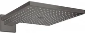Deszczownice - Hansgrohe Raindance E Deszczownica ścienna 30x30 cm czarny chrom szczotkowany 26238340 - miniaturka - grafika 1