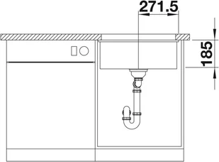 Blanco SUBLINE 500-U biały połysk 523733 - Zlewozmywaki - miniaturka - grafika 5