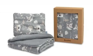 Sensillo komplet bawełna-muślin opak. polana grafitowy - Kołdry i poduszki dla dzieci - miniaturka - grafika 2