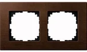 Wyłączniki światła i elektryczne - Merten ramki drewniane, 2-rzędowa, orzech włoski, M-Plan, meg4052 3473 - miniaturka - grafika 1