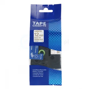 Brother strefadrukarek.pl Taśma TZe-PR234 12mm x 8m biały brokat złoty nadruk - zamiennik| OSZCZĘDZAJ DO 80% - ZADZWOŃ! 730811399 PROMOCJA! TZE-PR234 - Taśmy do drukarek barwiące - miniaturka - grafika 2