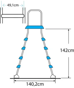 Gre 4-stopniowa drabinka basenowa, 132 cm, AR11680 Aquafun - Akcesoria do basenów - miniaturka - grafika 3