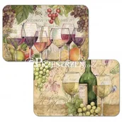 Obrusy i serwetki - Cala home DUŻA PODKŁADKA POLIPROPYLENOWA NA STÓŁ Cala Home - Wine Country WINO - DWUSTRONNA C49616 - miniaturka - grafika 1
