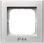 Klawisze i ramki - Ospel Sonata srebrny ramka IP44 RH-1R/38 RH-1R/38 - miniaturka - grafika 1