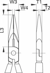Gedore Szczypce płasko-okrągłe z krawędziami cięcia 8132-200 JC 6719670 - Kombinerki i obcęgi - miniaturka - grafika 3
