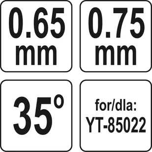 Yato PRZYMIAR DO SZLIFOWANIA OGRANICZNIKÓW GŁĘBOKOŚCI YT-85052 - Pilniki - miniaturka - grafika 4