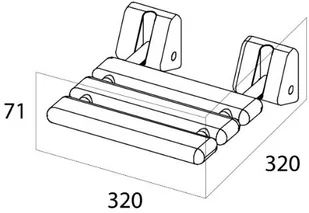 Tiger Libra Składane krzesełko prysznicowe 13320.3.01.46 - Wieszaki łazienkowe - miniaturka - grafika 4