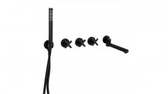 Rea Bateria wannowa Podtynkowa EXIT CZARNA B8003 - Zestawy prysznicowe - miniaturka - grafika 2