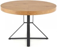 Stoły - Halmar Stół okrągły rozkładany MERCY 120 cm - dąb złoty/czarny - miniaturka - grafika 1