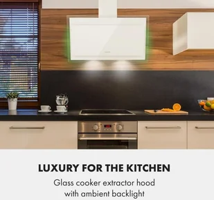 Klarstein Mirage 90 Biały (CGCH3-Mirage90-WH) - Okapy kuchenne - miniaturka - grafika 2