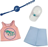 Akcesoria dla lalek - Mattel zestaw Barbie koszulka i szorty GWF05 - miniaturka - grafika 1