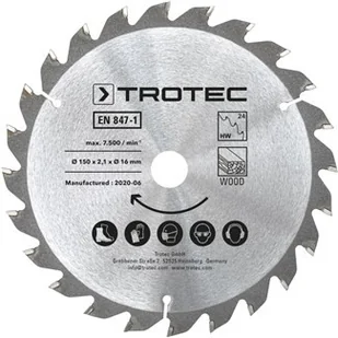 TROTEC Zestaw tarcz do drewna do pilarki  150 mm (24 zęby), 3-częściowy - Tarcze do pił - miniaturka - grafika 2