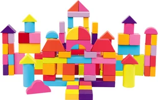 Bino Klocki we wiaderku 100 szt drewniane - Klocki - miniaturka - grafika 2