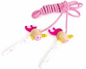 Rolki - Small Foot by Legler Small Foot 11275 Luna z drewna, certyfikat FSC 100%, 12-częściowy zestaw skakanek w popularnym i czarującym wzornictwie jednorożca, animuje zabawnie do aktywności fizycznej, długość liny: ok. Zabawka - miniaturka - grafika 1