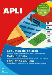 Apli Etykiety kolorowe APLI 70x37mm zaokrąglone czerwone 20 ark 8410782015932 - Zakładki indeksujące - miniaturka - grafika 2