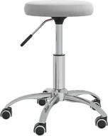 Krzesła - vidaXL Krzesło stołowe, jasnoszare, obite aksamitem - miniaturka - grafika 1