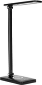 Lampy stojące - Orno Lampka biurkowa WIRLE OR-LB-1538/B LED 7W czarna z ładowarką indukcyjną i USB nowoczesna lampka nadaje wnętrzu współczesnej świeżości OR-LB-1538/B - miniaturka - grafika 1