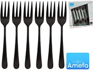 Widelce - Amefa Widelczyki deserowe 1410 Holenderskie Trend 6 sztuk komplet dla 6 osób czarne 1410 Trend czarne - miniaturka - grafika 1
