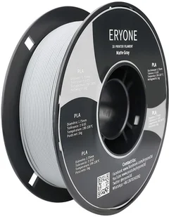 ERYONE ERYONE Matte PLA Filament for 3D Printer 1.75mm Tolerance 0.03mm 1kg (2.2LBS)/Spool - Gray 795722EUDF - Filamenty i akcesoria do drukarek 3D - miniaturka - grafika 2