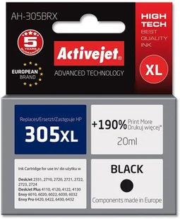 ActiveJet Tusz AH-305BRX zamiennik HP 305XL 3YM62AE Premium 20 ml black) - Tusze zamienniki - miniaturka - grafika 5