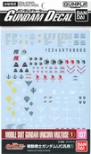 Modele do sklejania - Bandai Gundam Decal 107 - MS Gundam Unicorn Multiuse Bandai 4549660196068 - miniaturka - grafika 1