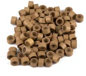 Pozostałe akcesoria fryzjerskie - Allepaznokcie Mikroringi z silikonem do przedłużania włosów 5 mm kolor Nr 11 woreczek 100 szt - miniaturka - grafika 1