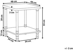 Beliani Stolik pomocniczy ciemne drewno VERIL 230011 - Komody - miniaturka - grafika 5