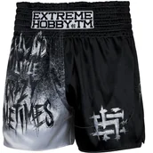 Kimona, stroje i obuwie - Extreme Hobby Spodenki muay thai, PSYCHO CLOWN, czarny, rozmiar 2XL - miniaturka - grafika 1