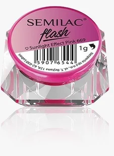 Semilac Pyłek Flash Sunlight Effect 669 Pink - Ozdoby do paznokci - miniaturka - grafika 3