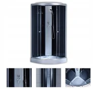 Kabiny z hydromasażem - Kabina prysznicowa półokrągła zabudowana 100x100 WSH-302C WSH-302C - miniaturka - grafika 1