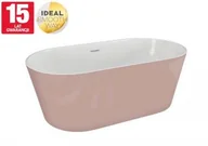 Wanny - Polimat Wanna akrylowa wolnostojąca 160x80x59 cm RÓŻ połysk z syfonem UZO ,15 LAT GWARANCJI 00438 - miniaturka - grafika 1