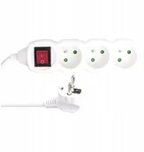 Przedłużacze i rozgałęźniki - HBF z wyłącznikiem 3 gniazda 3m 3x1,5mm - miniaturka - grafika 1