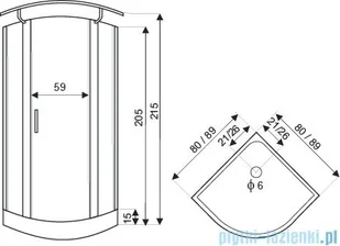 Novoterm Kerra Neptun kabina prysznicowa z brodzikiem 80x80 cm szkło niebieskie profile chrom Neptun80 W magazynie) - Kabiny prysznicowe - miniaturka - grafika 2