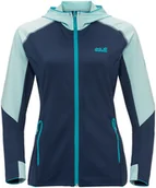 Kurtki i kamizelki sportowe damskie - Jack Wolfskin Jack Wolfskin Hydro III Jacket Women, dark indigo S 2021 Kurtki polarowe 1709411-1024002 - miniaturka - grafika 1