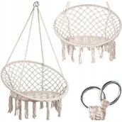 Fotele ogrodowe wiszące - Verk Group Fotel Wiszący Bocianie Gniazdo Huśtawka Boho - miniaturka - grafika 1