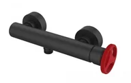 Baterie wannowe i prysznicowe - Metal-Hurt Bateria LOFTEA BLACK+RED natryskowa ścienna bez natrysku czarny mat/czerwony BJV406B-R1 - miniaturka - grafika 1